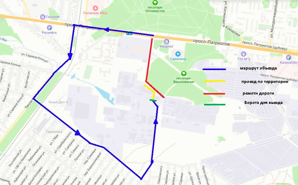 Воронеж касторама карта